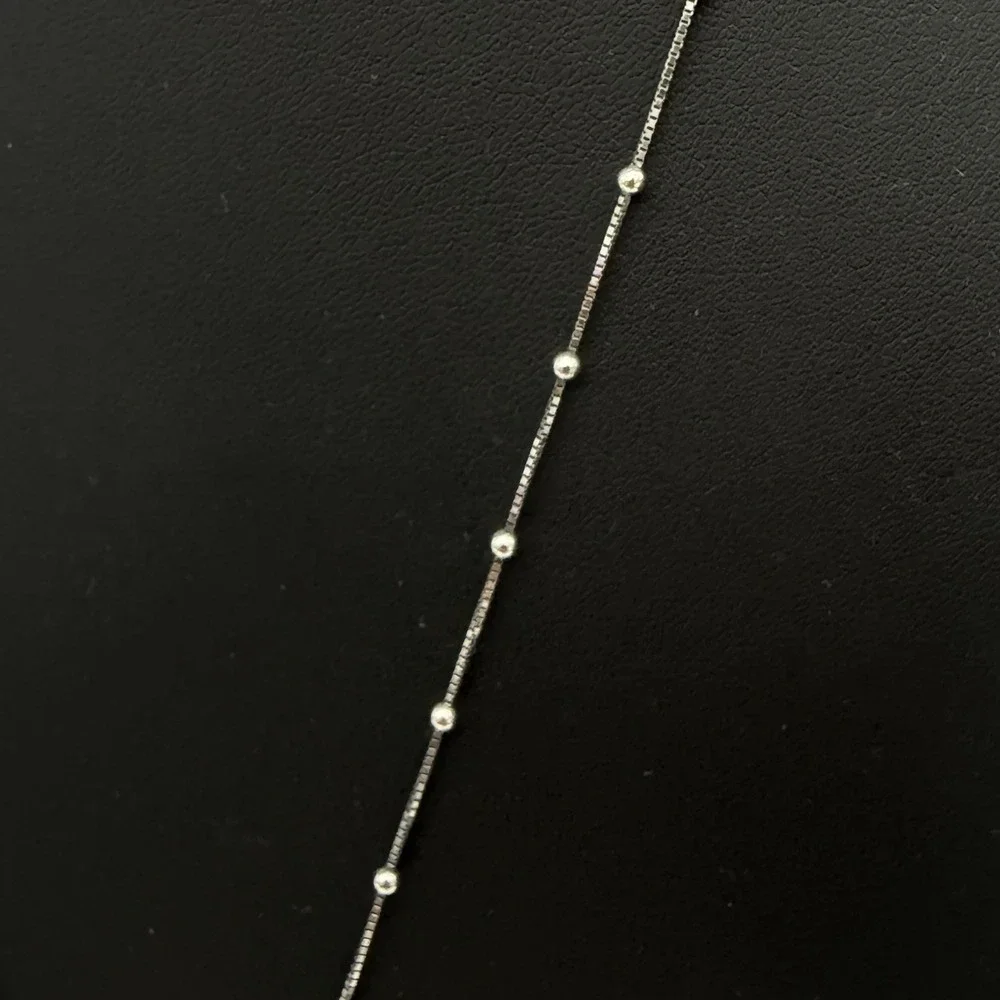 Vtg 925 Sterling Silver Blue Lace Agate Pendant Necklace Box Ball İtaly Chain 26